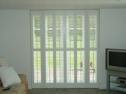 Full height shutters with centre bar